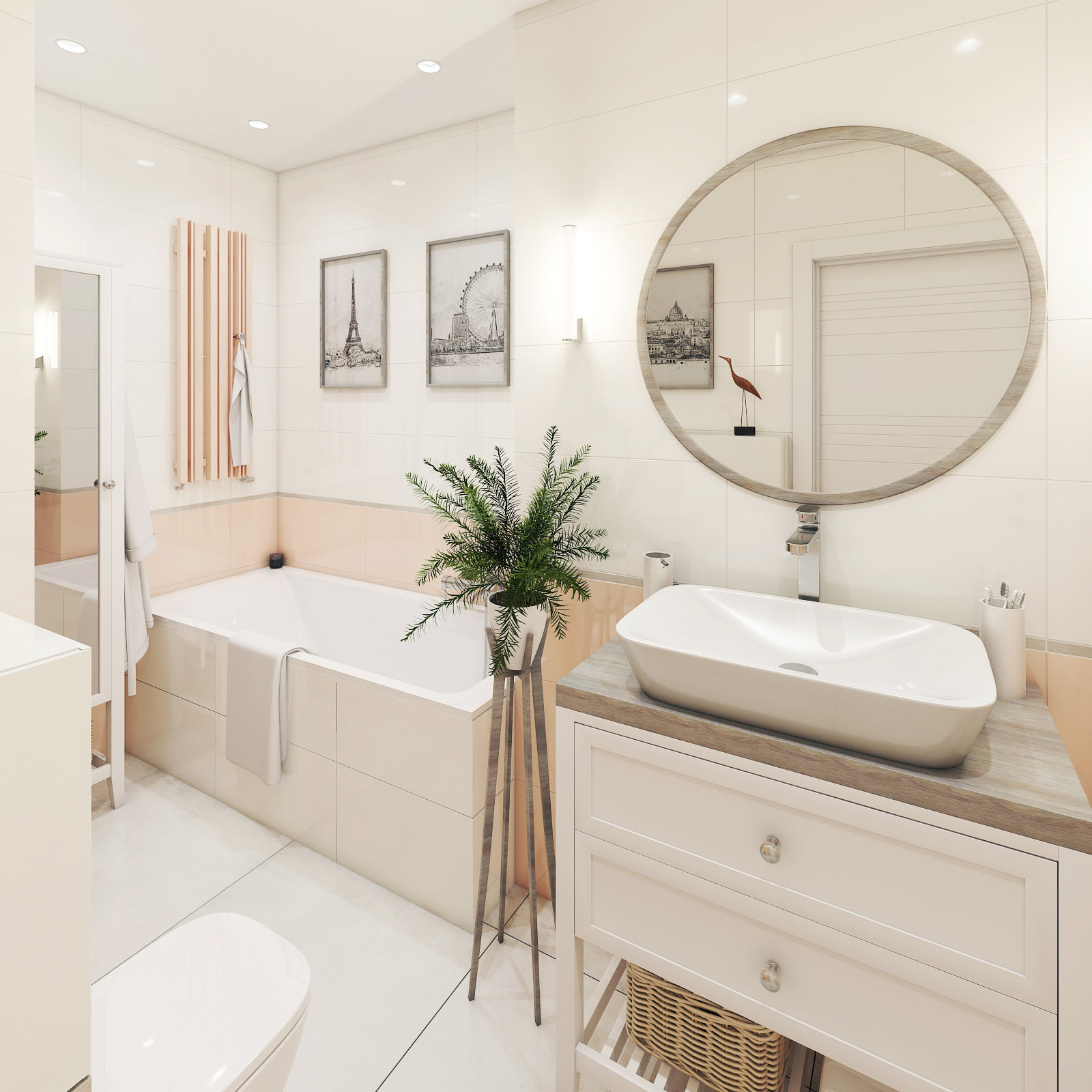 projekt klasyczna łazienka