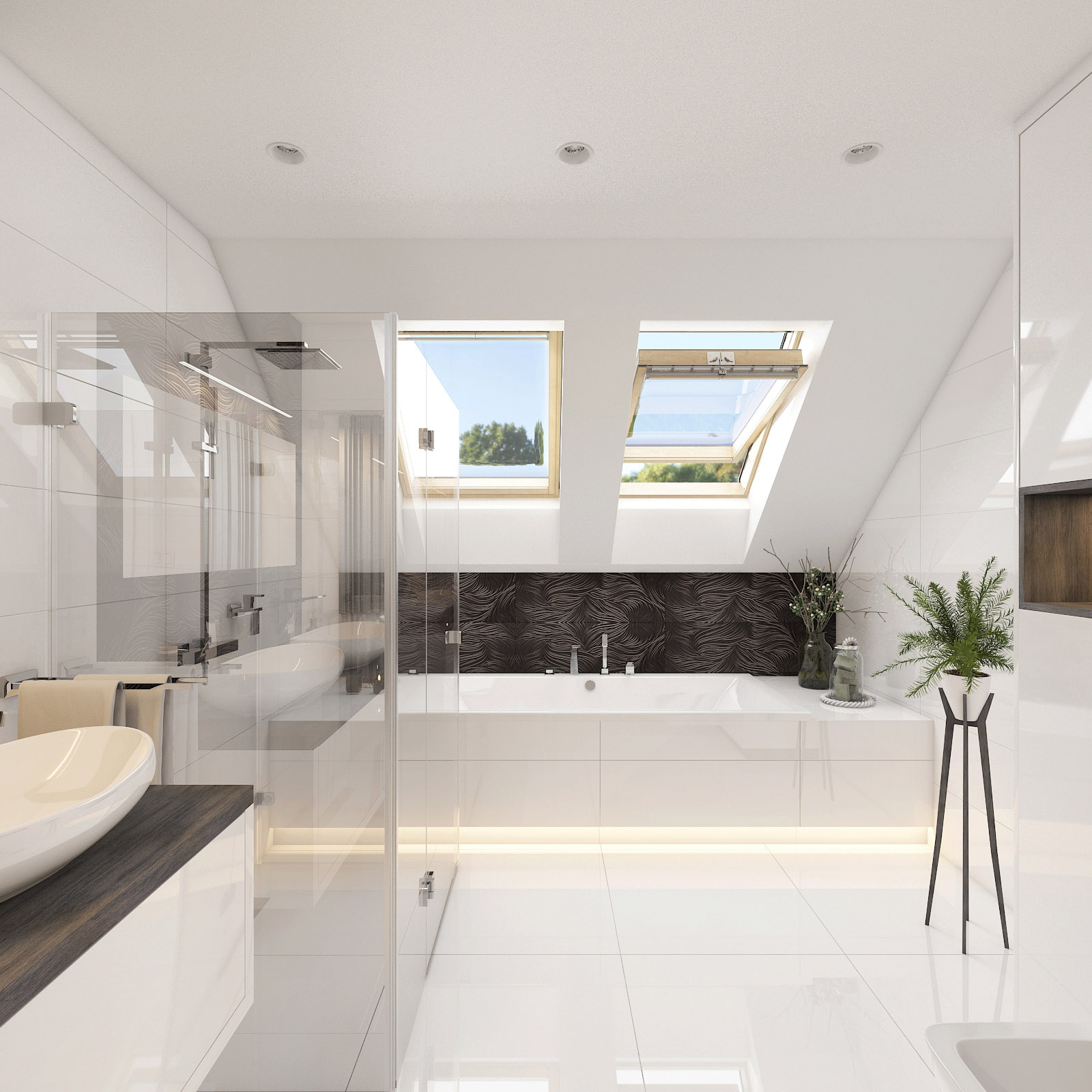 projekt łazienka na poddaszu