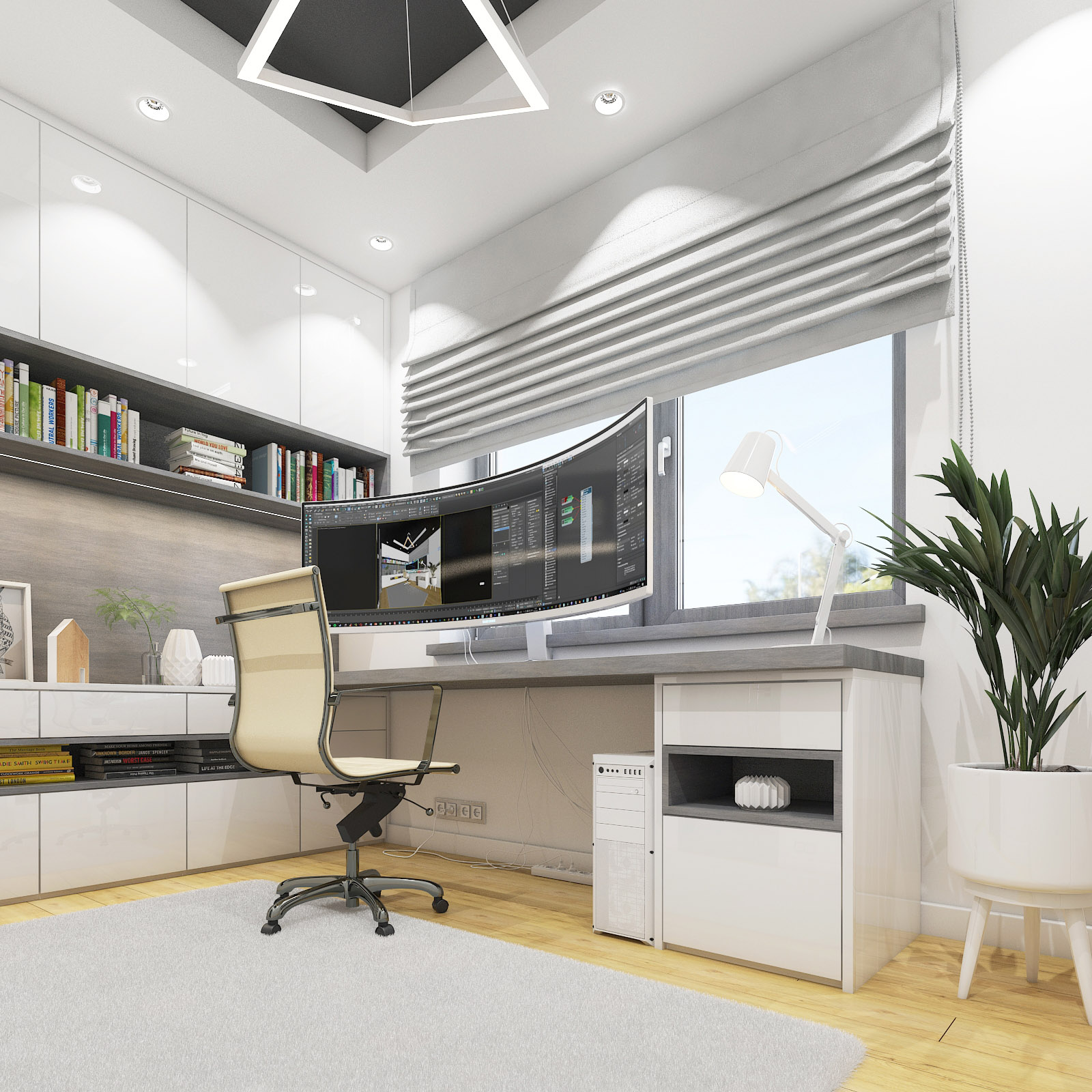 projekt biuro w domu